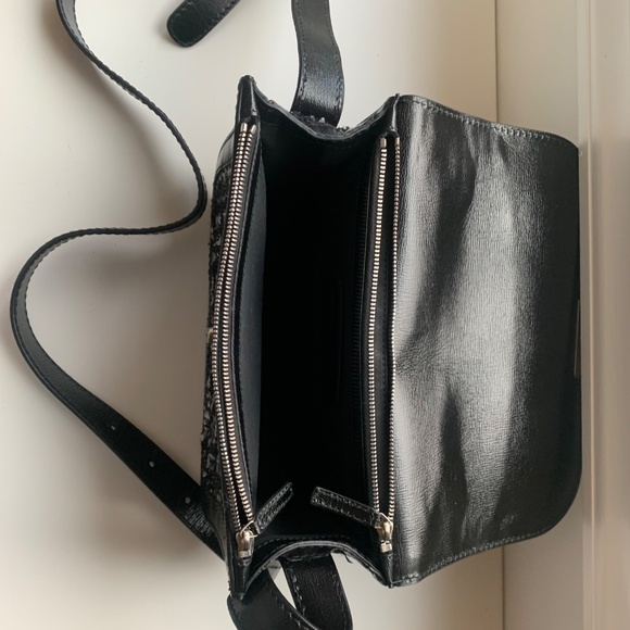 Alexander McQueen black Leather & Tweed handbag - Picture 2 of 6